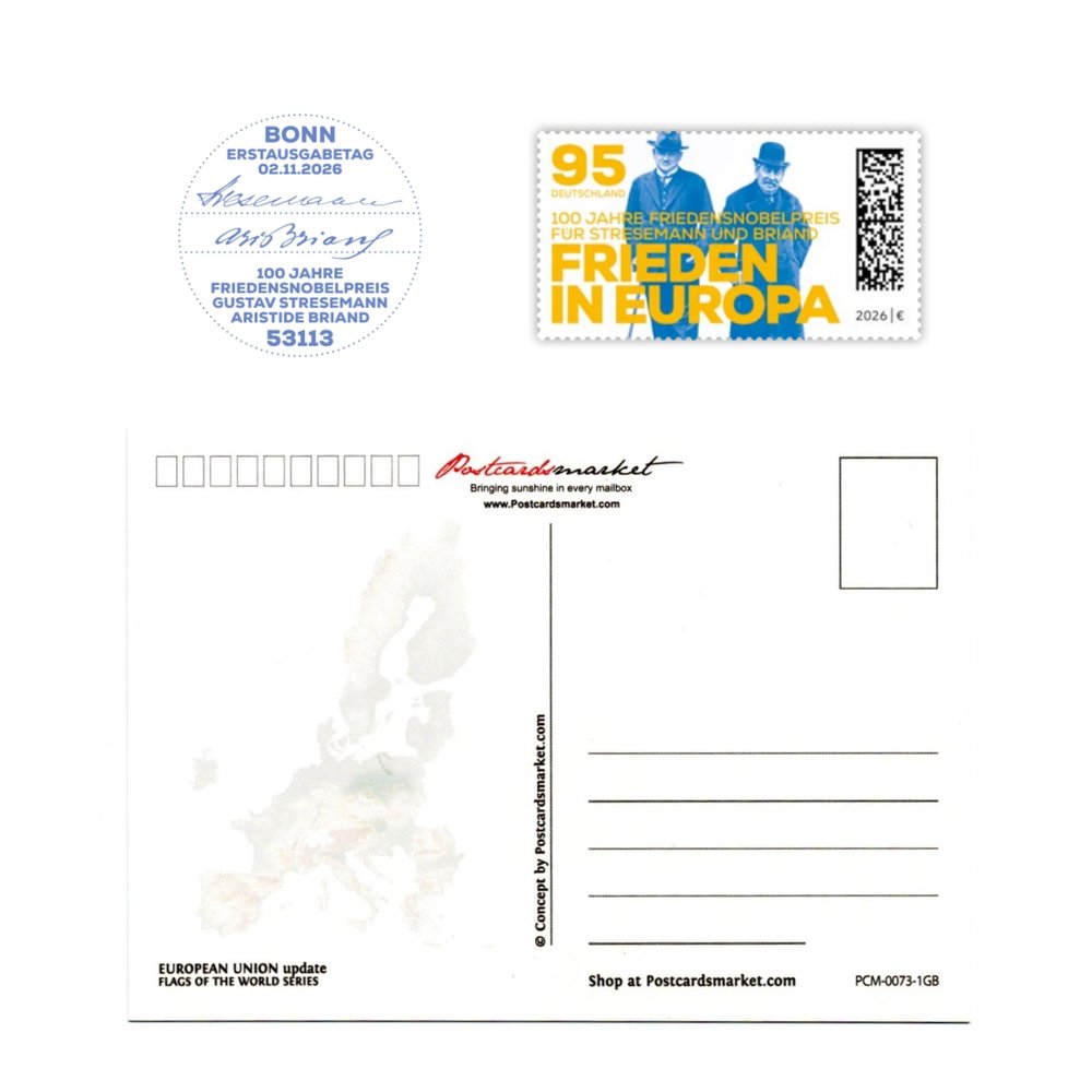 FOTW EU with a special stamp and postmark back