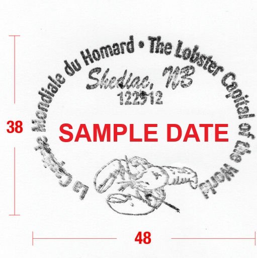 Lobster Postcard & Postmark back