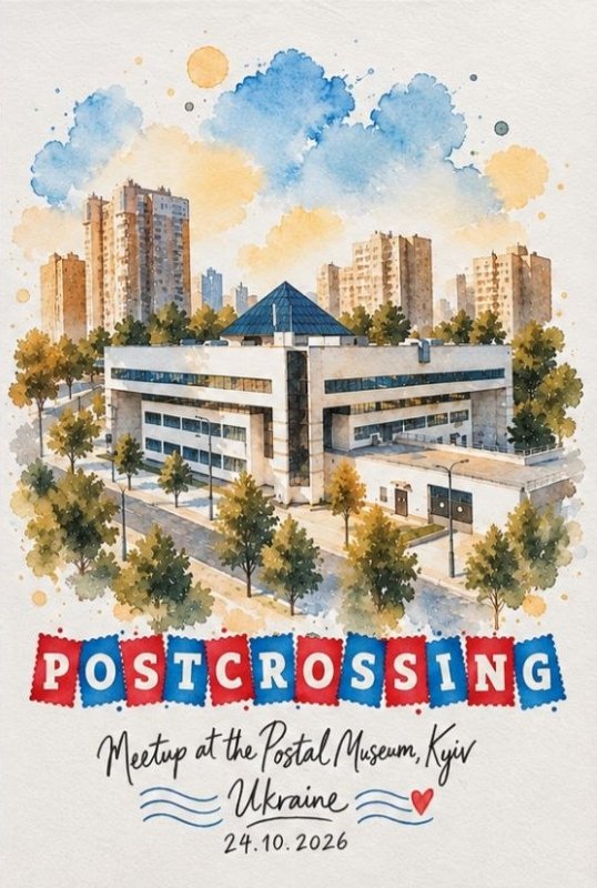Cards from Meetup at the Postal Museum, Kyiv (24.10.2026) front