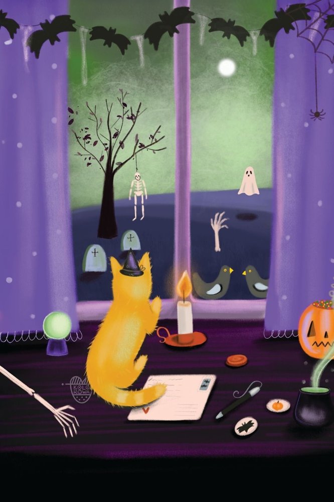 Cat Marluki and Halloween, front
