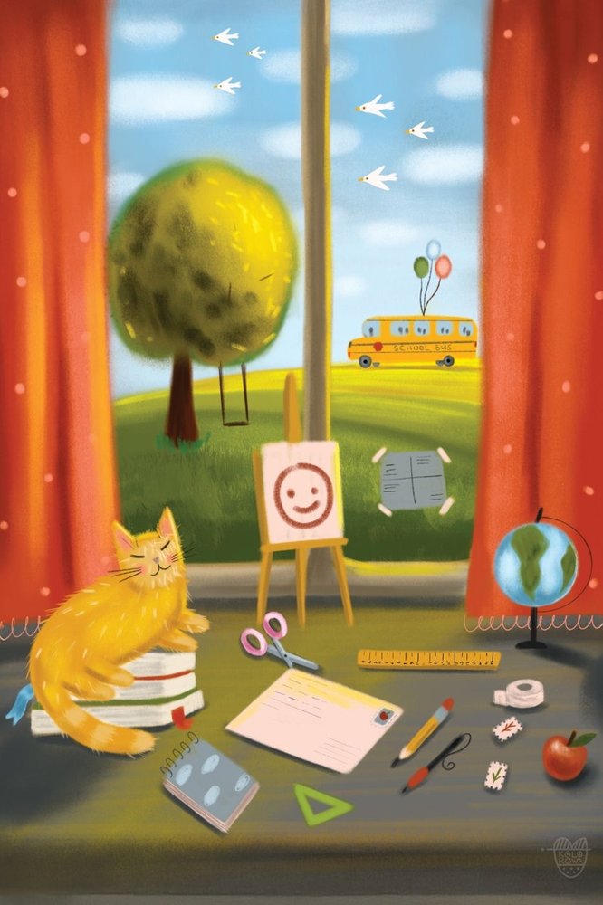 Cat Marluki and Back to School, front