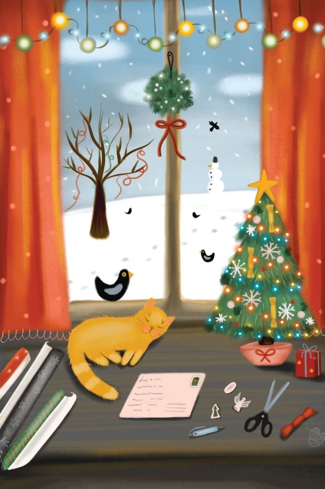 Cat Marluki and Christmas, front