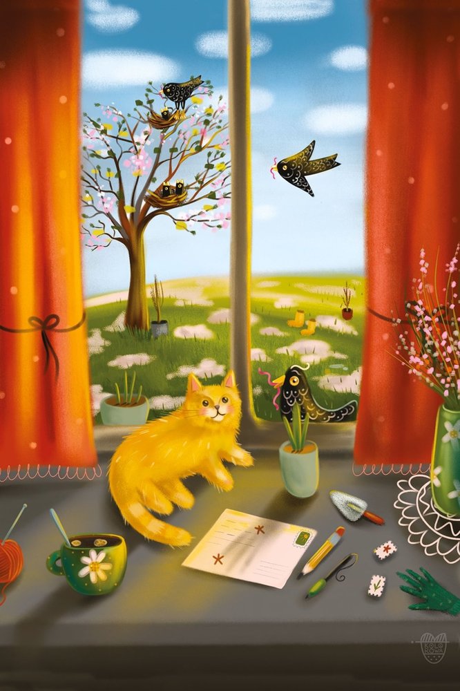 Cat Marluki and Early Spring, front